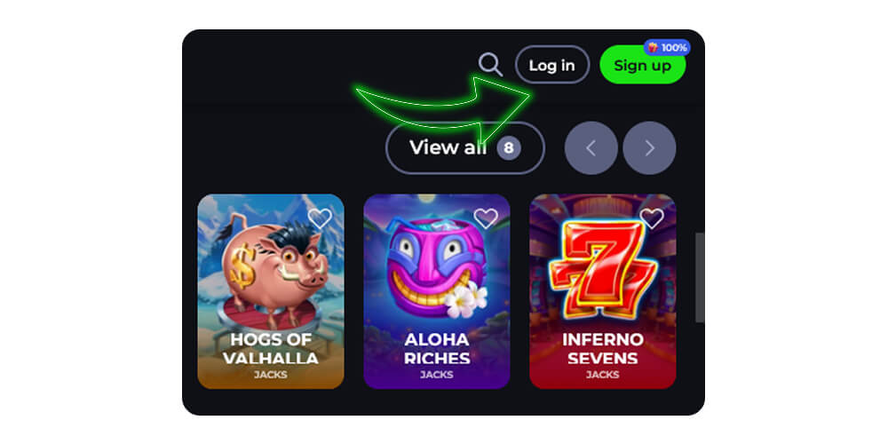 click login button